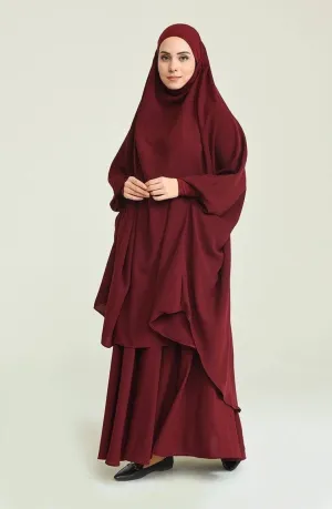 High Quality Women Silky Prayer Dress of 2-Pieces.   طقم صلاة نسائي عالي الجودة من قطعتين من نسيج الحرير الناعم