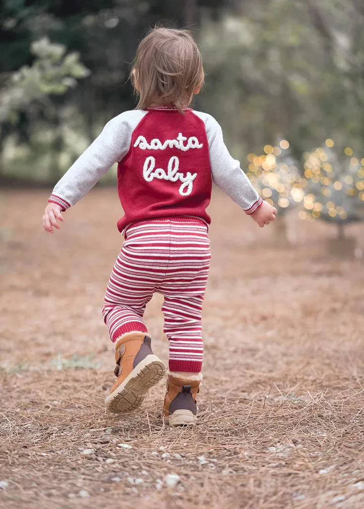 Holiday Baby 2 Piece Knit | Santa Baby Jacket w. Pants | Elegant Baby