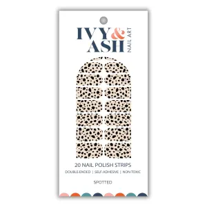 Ivy & Ash | Spotted | Classic Black & Ivory Dalmatian Print Nail Wrap