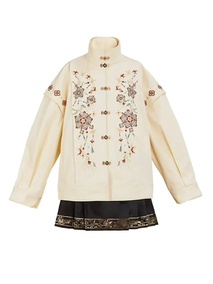 Jeannie Modern Chinese Embroidered Cardigan