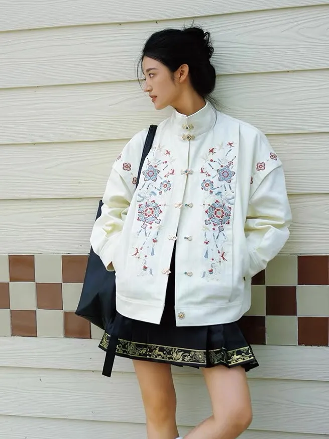 Jeannie Modern Chinese Embroidered Cardigan