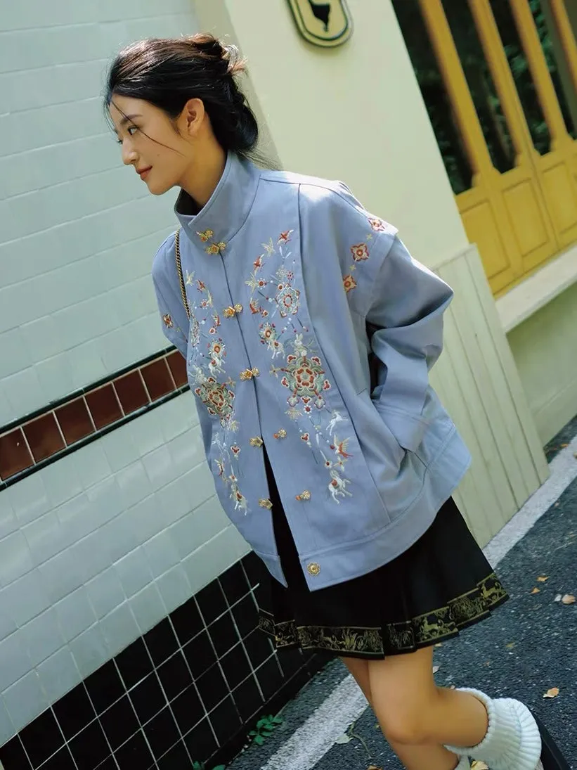 Jeannie Modern Chinese Embroidered Cardigan