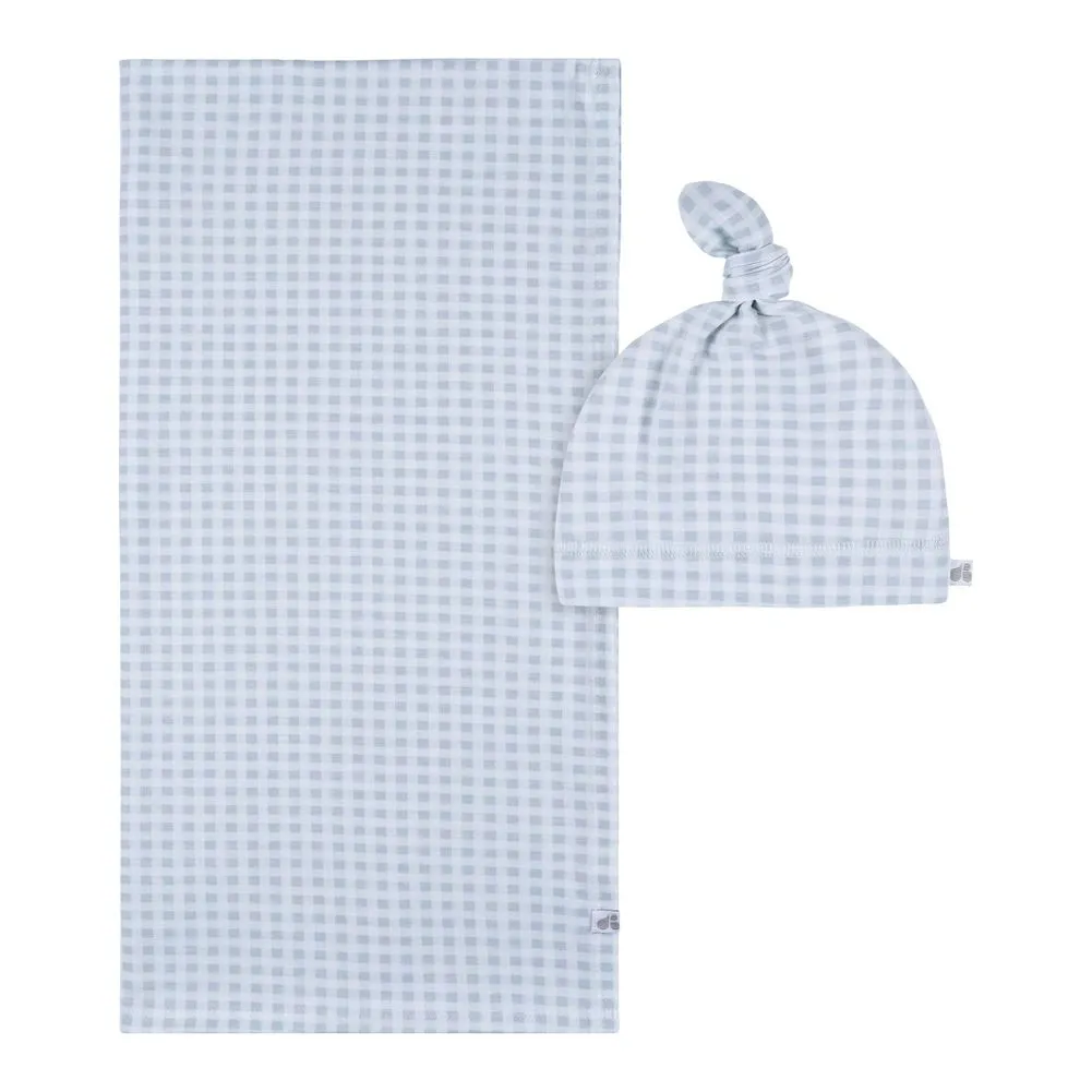 Just Born 2-Piece Swaddle Blanket and Hat Set