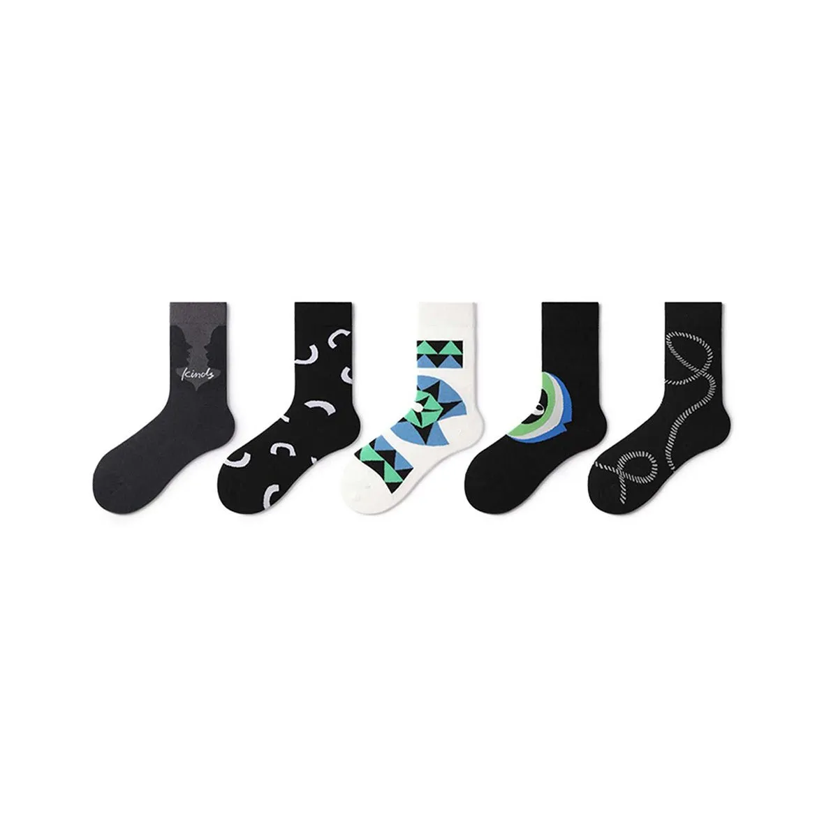 Kinds All-season Women 5pcs Crew Socks Set