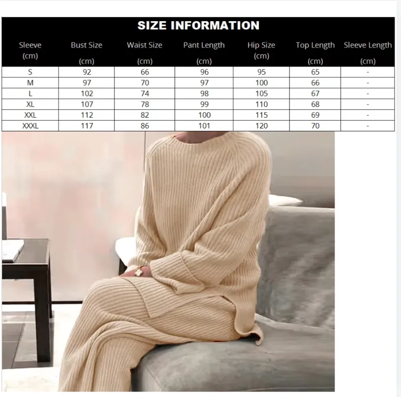 Knitted Sweater Suit for Women