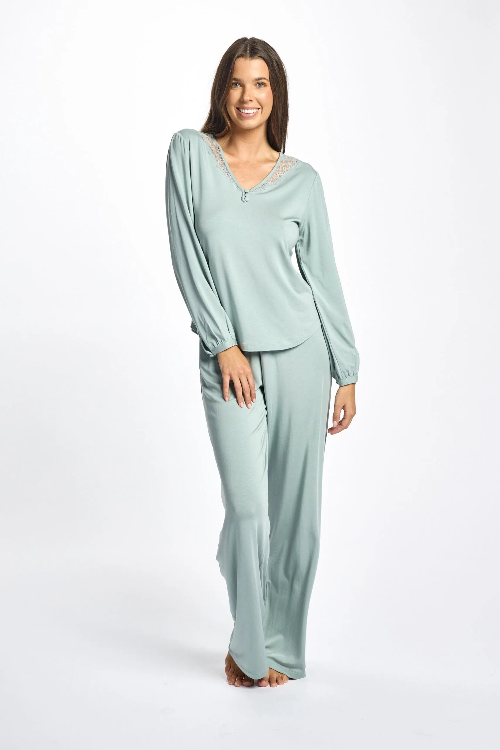 La Femme Premium PJ Set Deep Tea