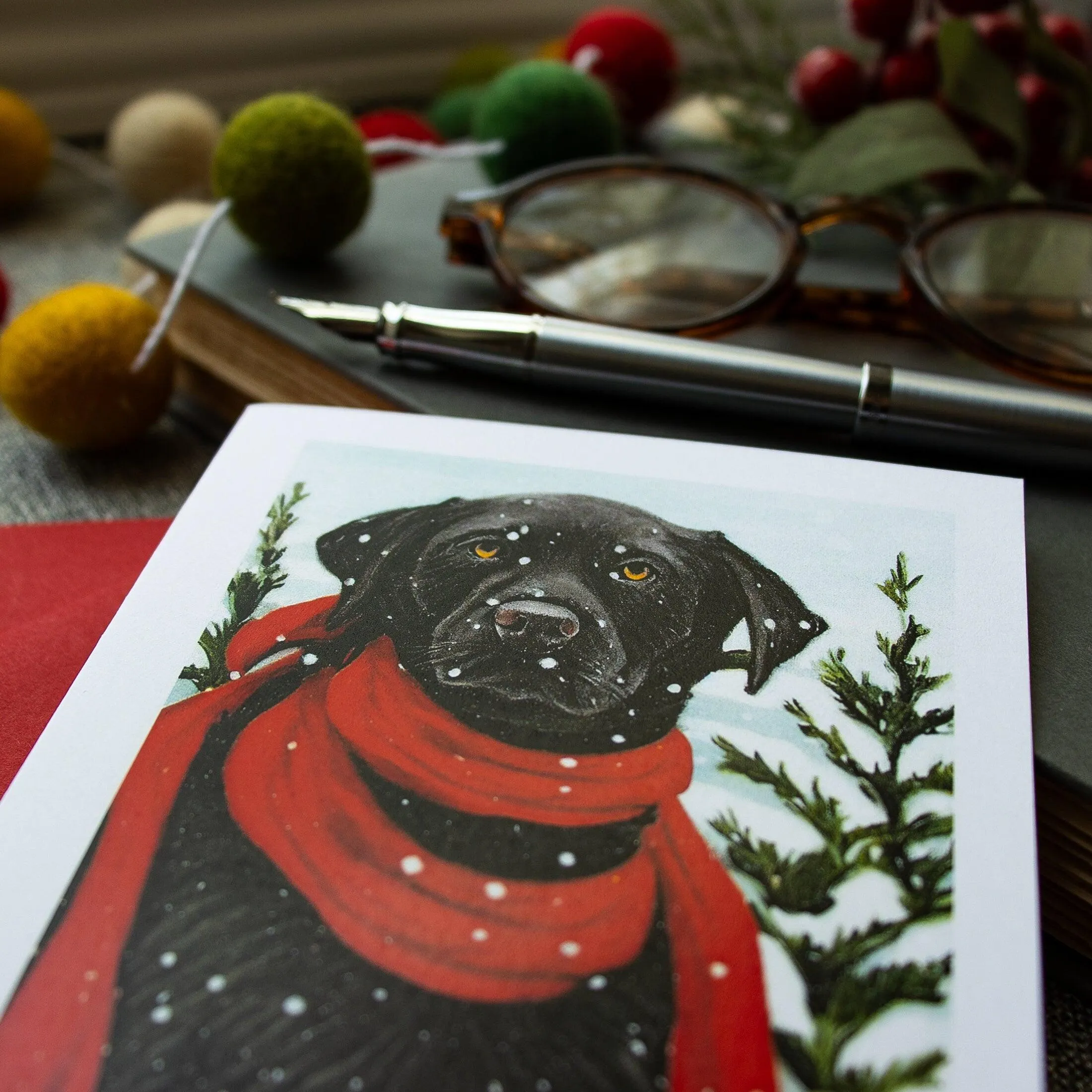 Labrador Retriever Christmas Cards - Boxed Set of 8 Cards and Envelopes