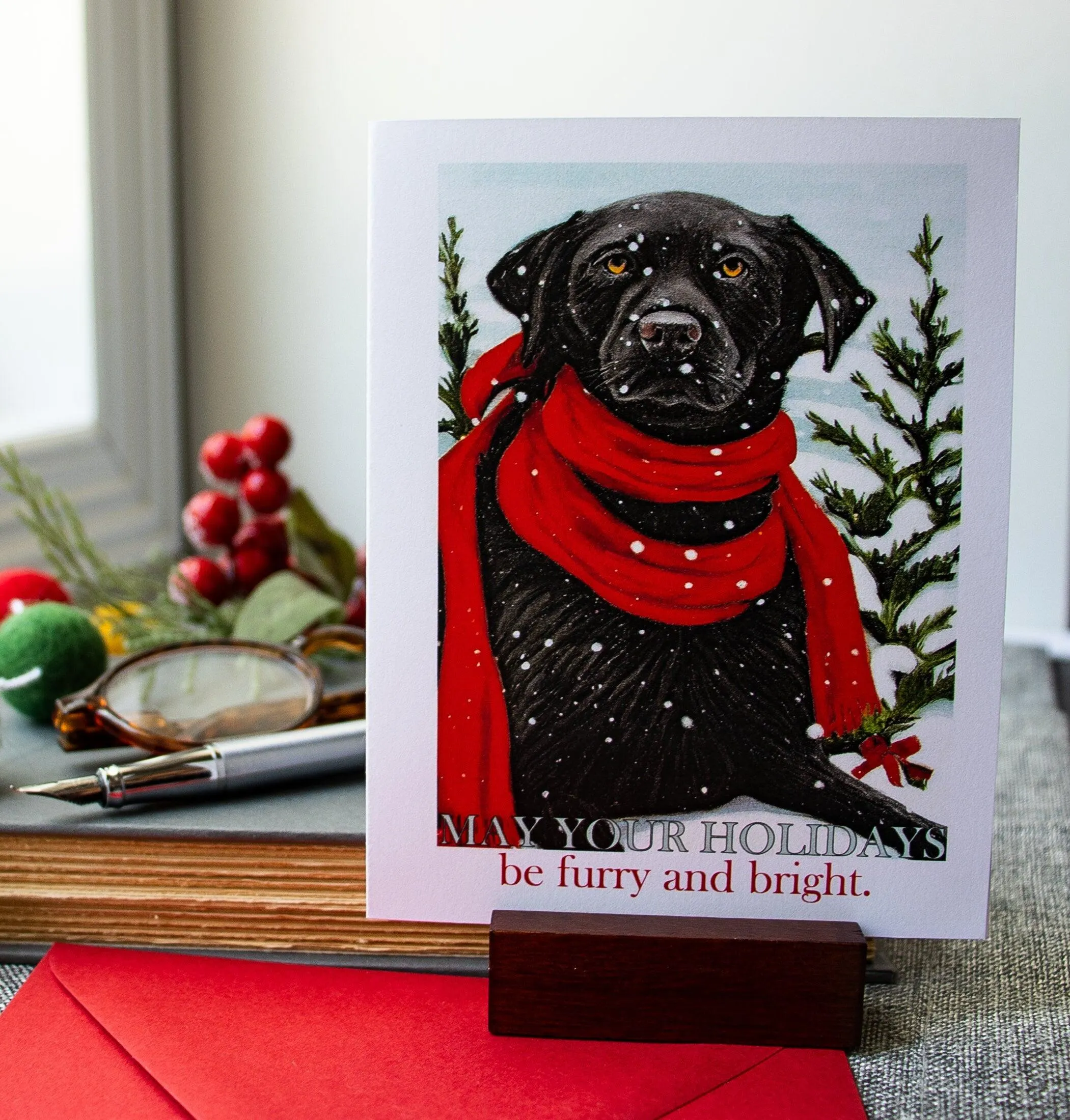 Labrador Retriever Christmas Cards - Boxed Set of 8 Cards and Envelopes