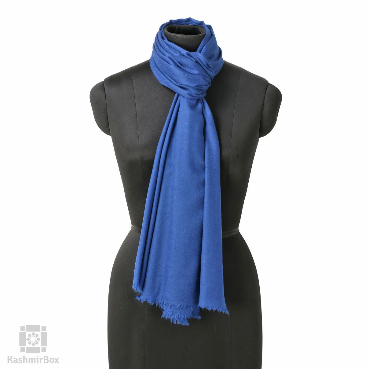 Lapis Blue Wool Shawl