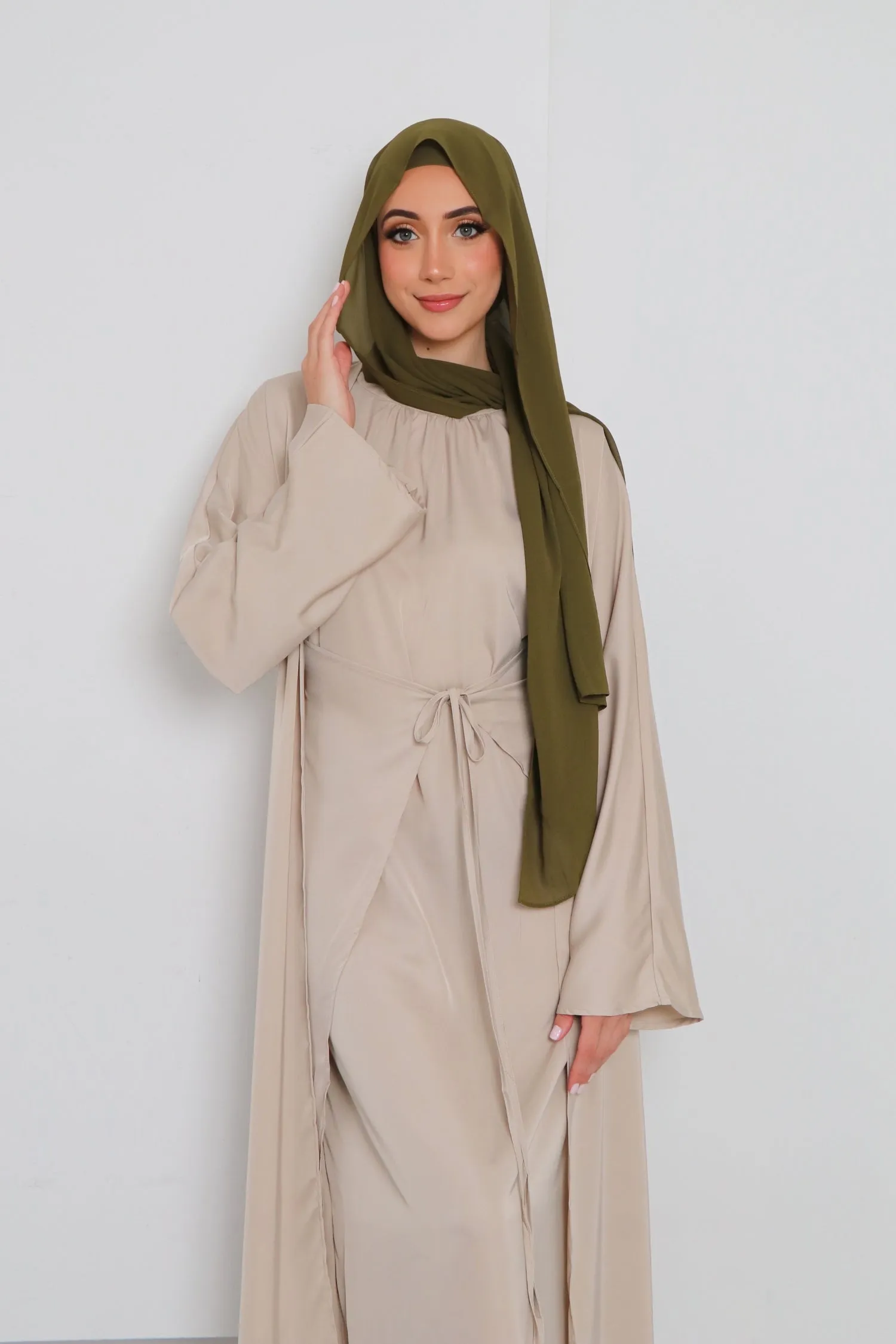 Lyla Abaya Set- Beige