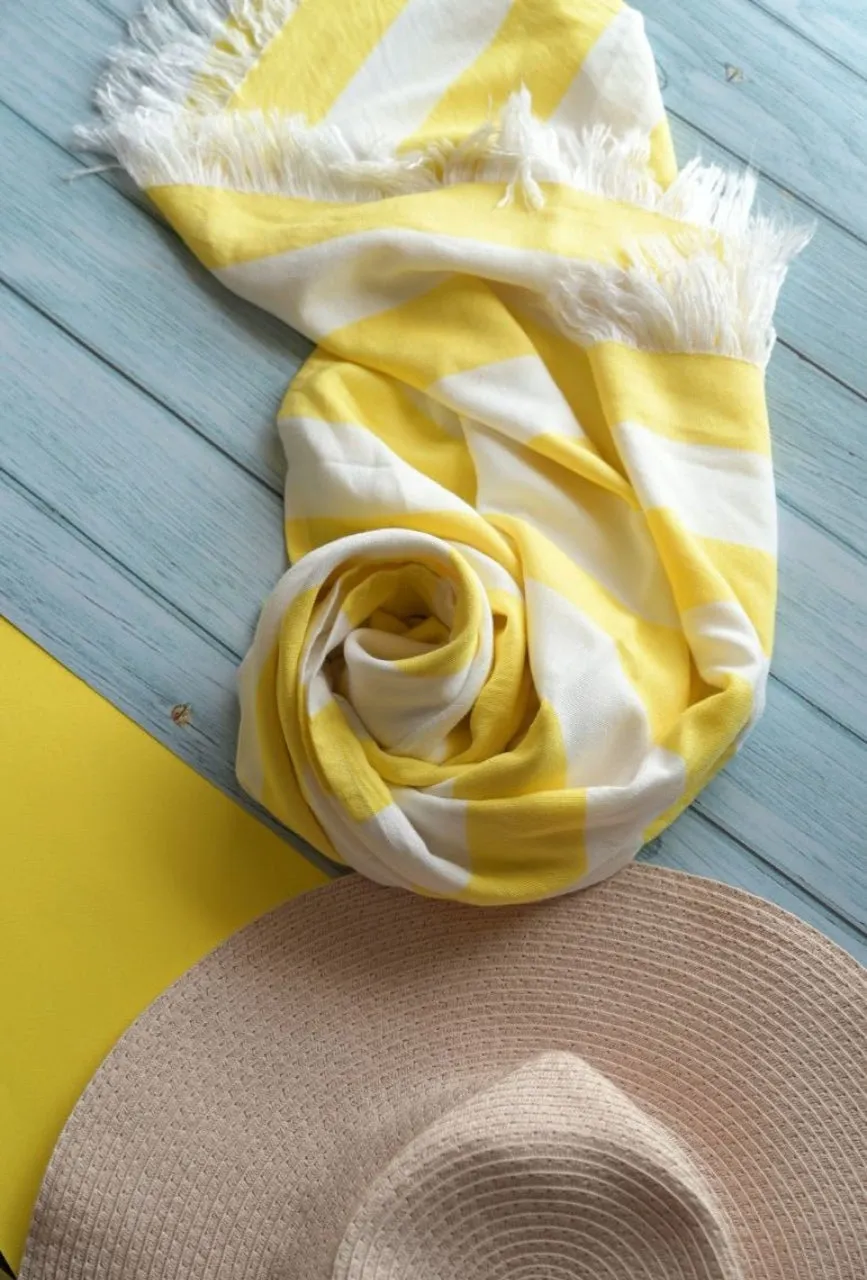 Madake Thin bamboo bath towel- Sunshine Yellow  160*75cm