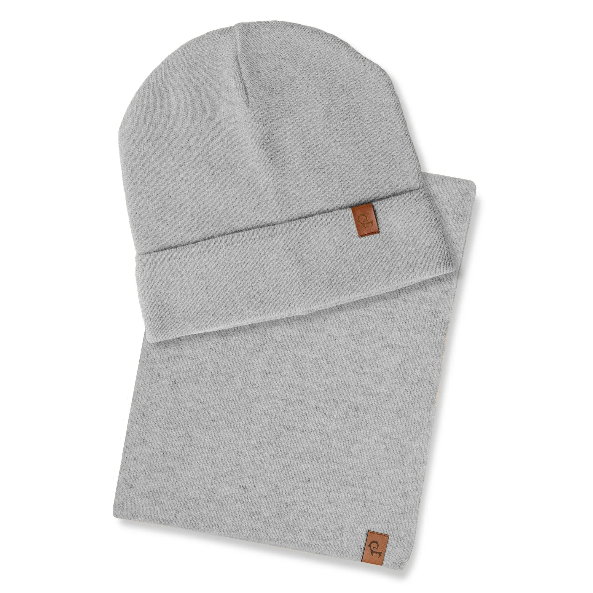 MENIQUE Knit Beanie & Scarf 2-Piece