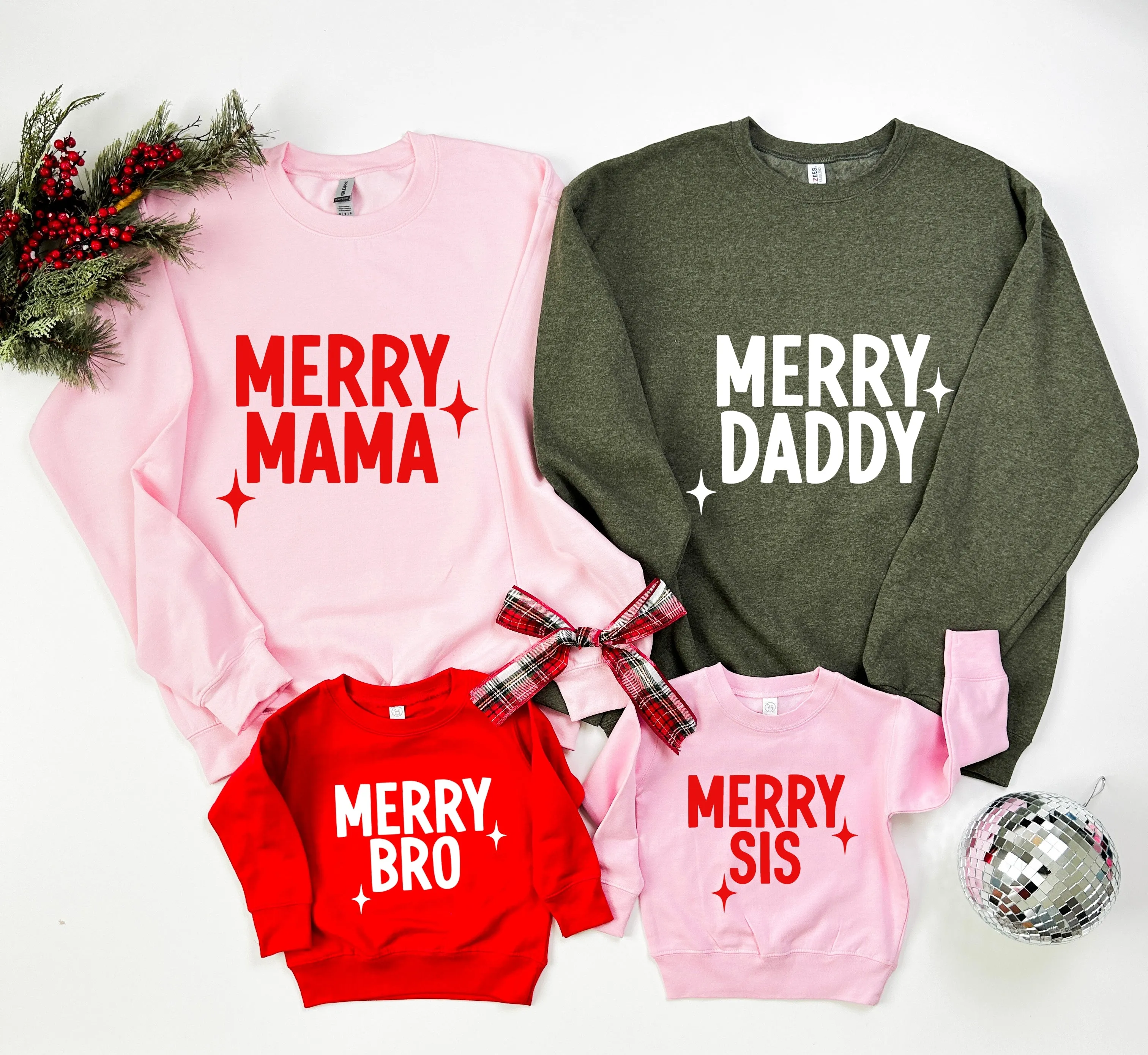 Merry Family Matching Christmas Sweatshirts | Cozy & Trendy Holiday Style