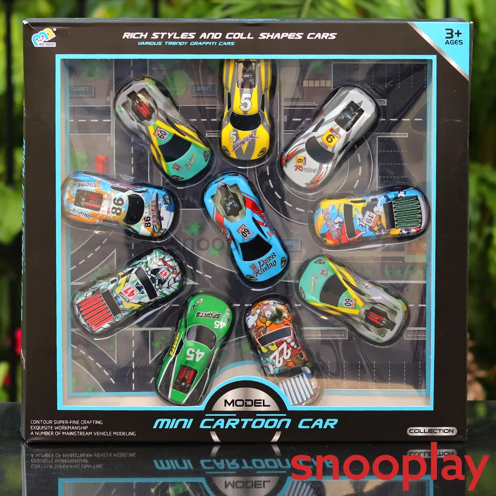 Mini Cartoon Car Set (Set of 10 Cars)