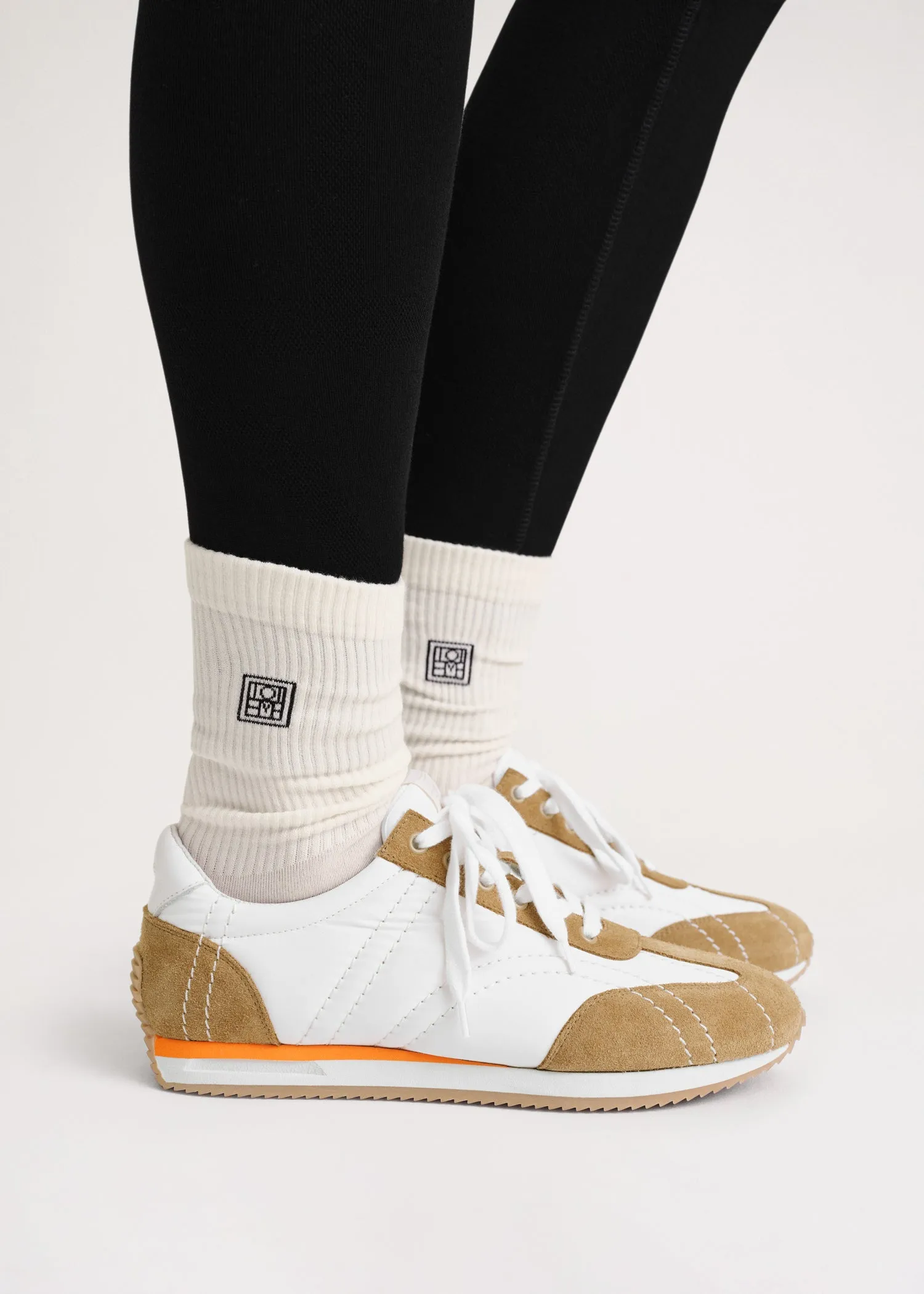 Monogram socks macadamia