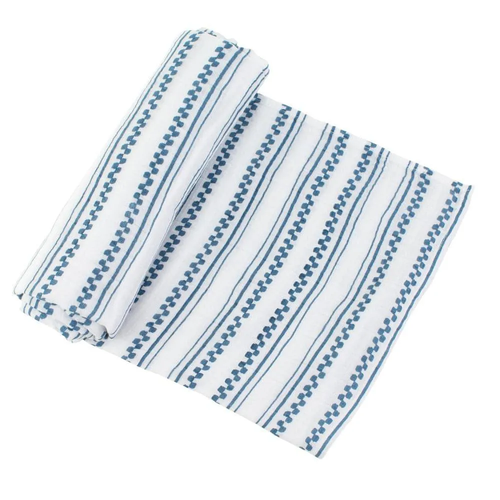 Muslin Swaddle Blanket Set Premium Cotton Wyoming   Western Stripe