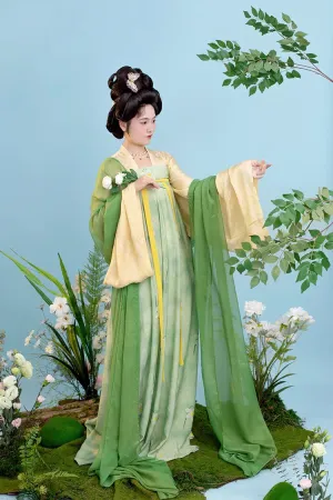 Ning Meng 柠檬 Lemon Fairy Tang Dynasty Qixiong Ruqun Daxiushan Set