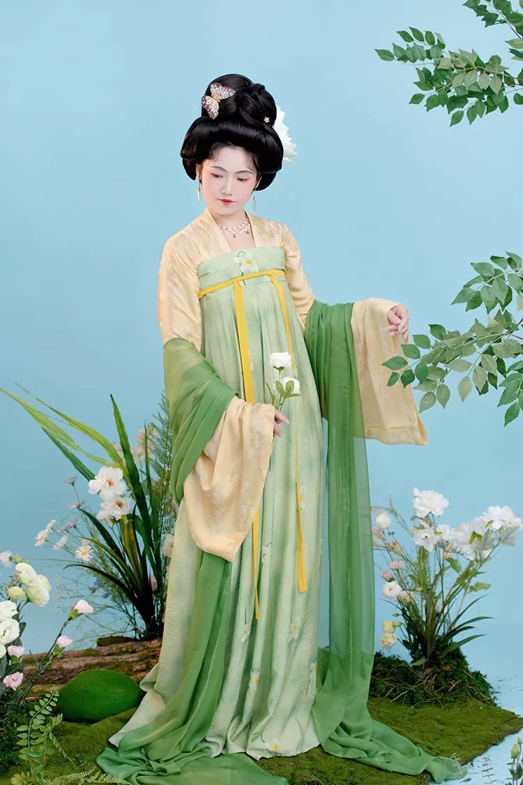 Ning Meng 柠檬 Lemon Fairy Tang Dynasty Qixiong Ruqun Daxiushan Set