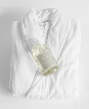 Organic Cotton Terry Robe White & Soap Set