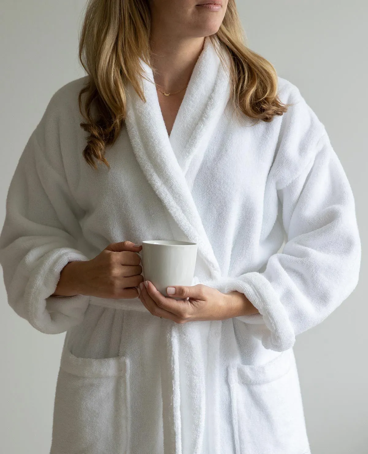 Organic Cotton Terry Robe White & Soap Set