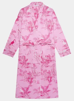 Pink Botanical Jungle Organic Cotton Robe