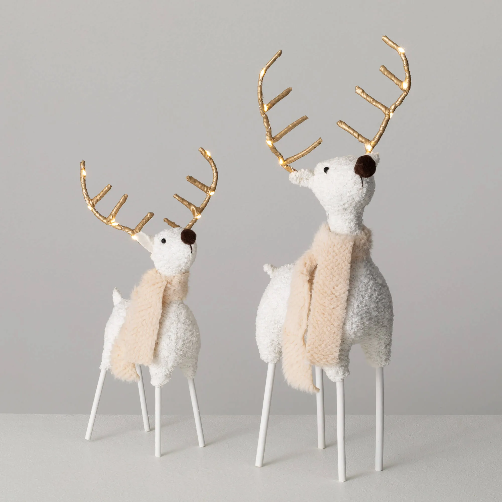 Plush Light Up Winter Reindeer Figurine