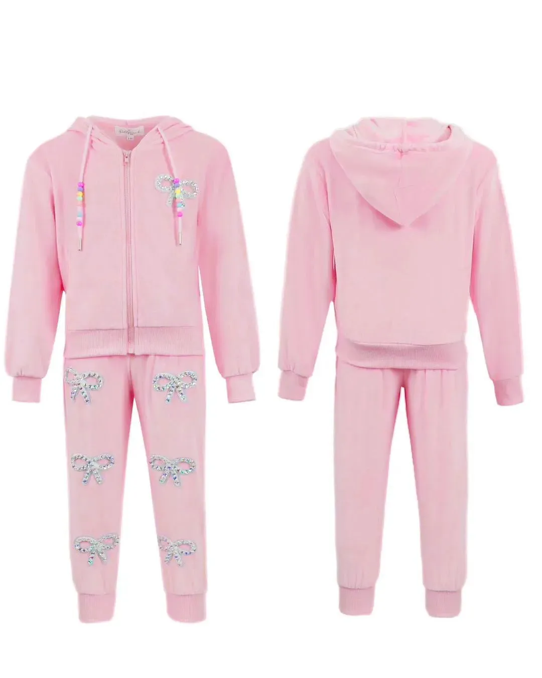 Plush Pink Bow Lounge Set