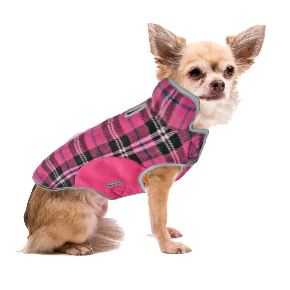 Precision Fit™ Plaid Fleece Dog Coat Jacket 6 LBS to 130 LBS