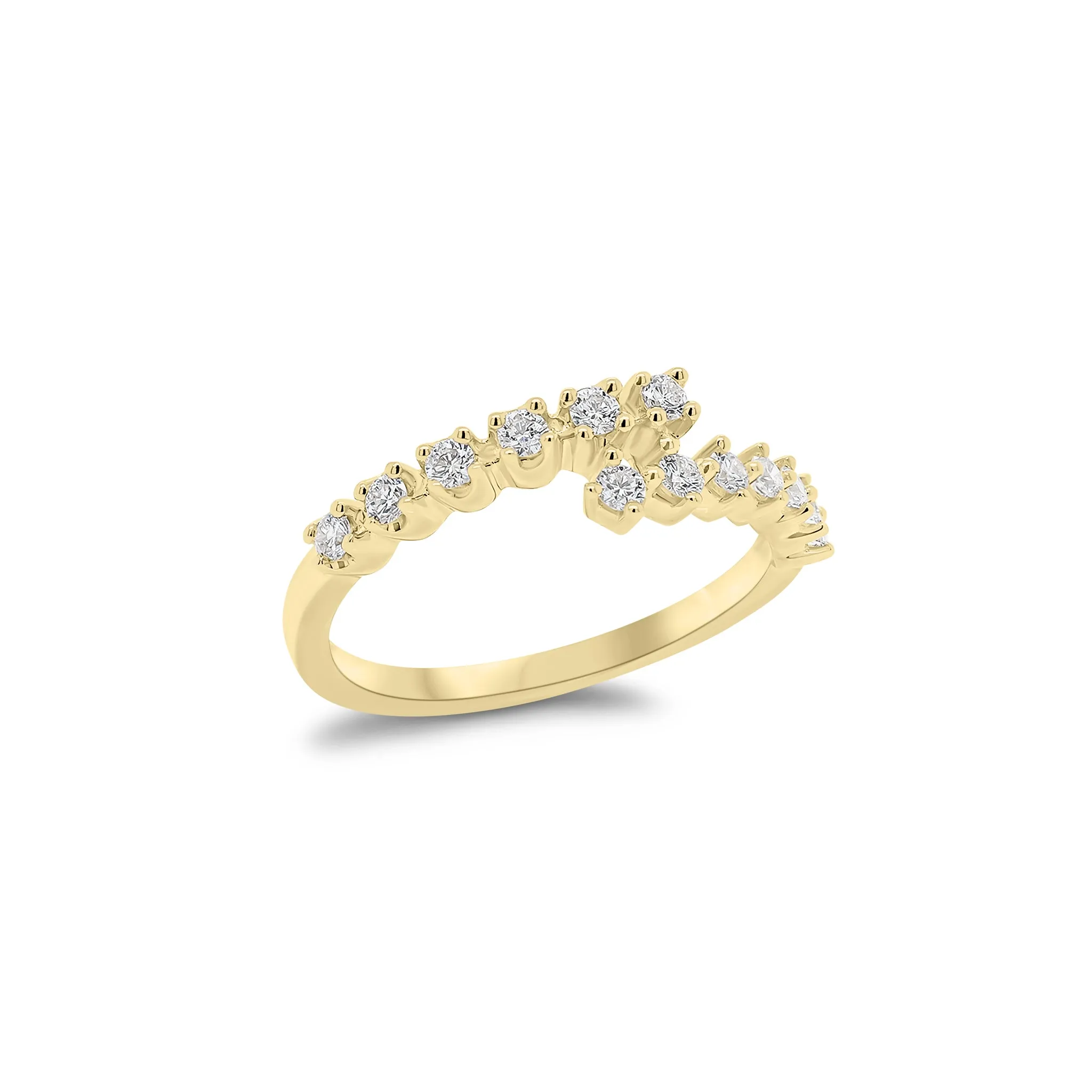 Prong-Set Diamond Wrap Ring