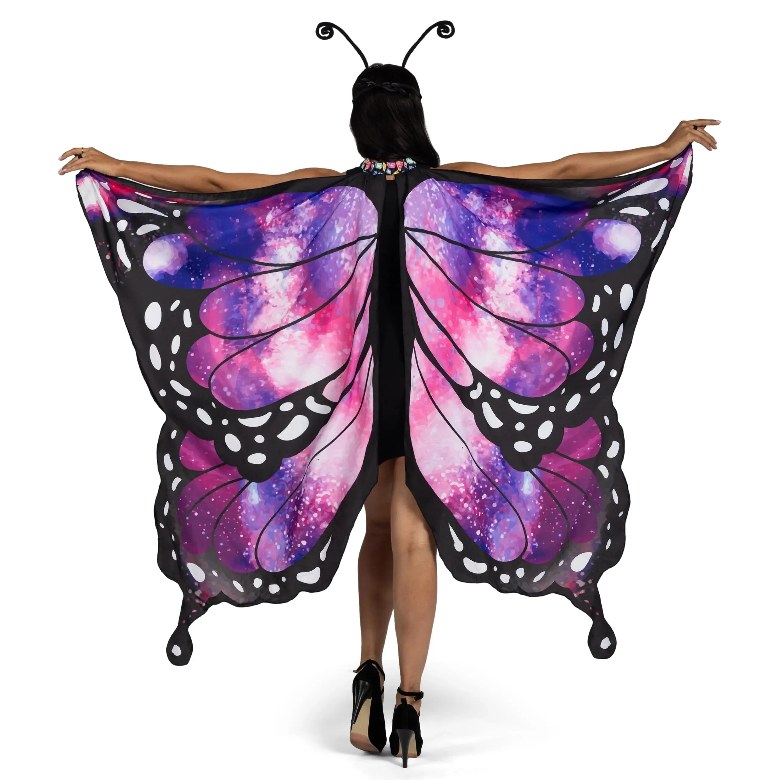 Purple Butterfly Wings Set for Women Halloween Costume Dress Up