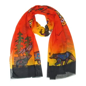 "Seven Grandfather Teachings" Eco Scarf by Native Artist, Cody Houle