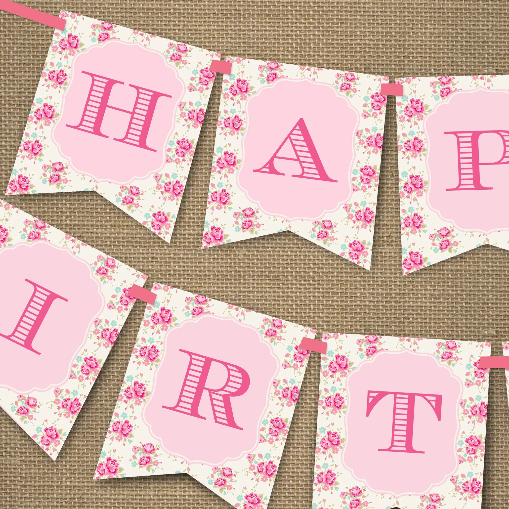 Shabby Chic Floral Birthday Party Decorations