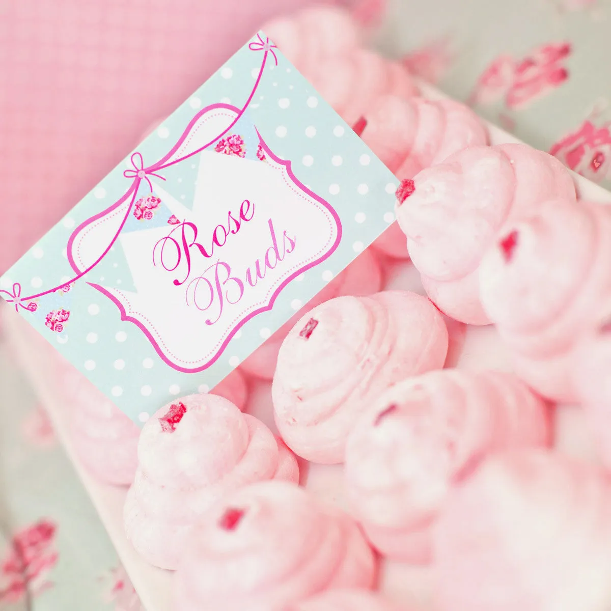 Shabby Chic Princess Food Label Tent Cards | Princess Buffet Cards