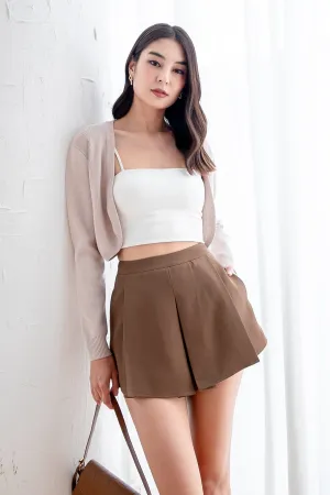 SIDNEY CROPPED CARDIGAN IN BEIGE