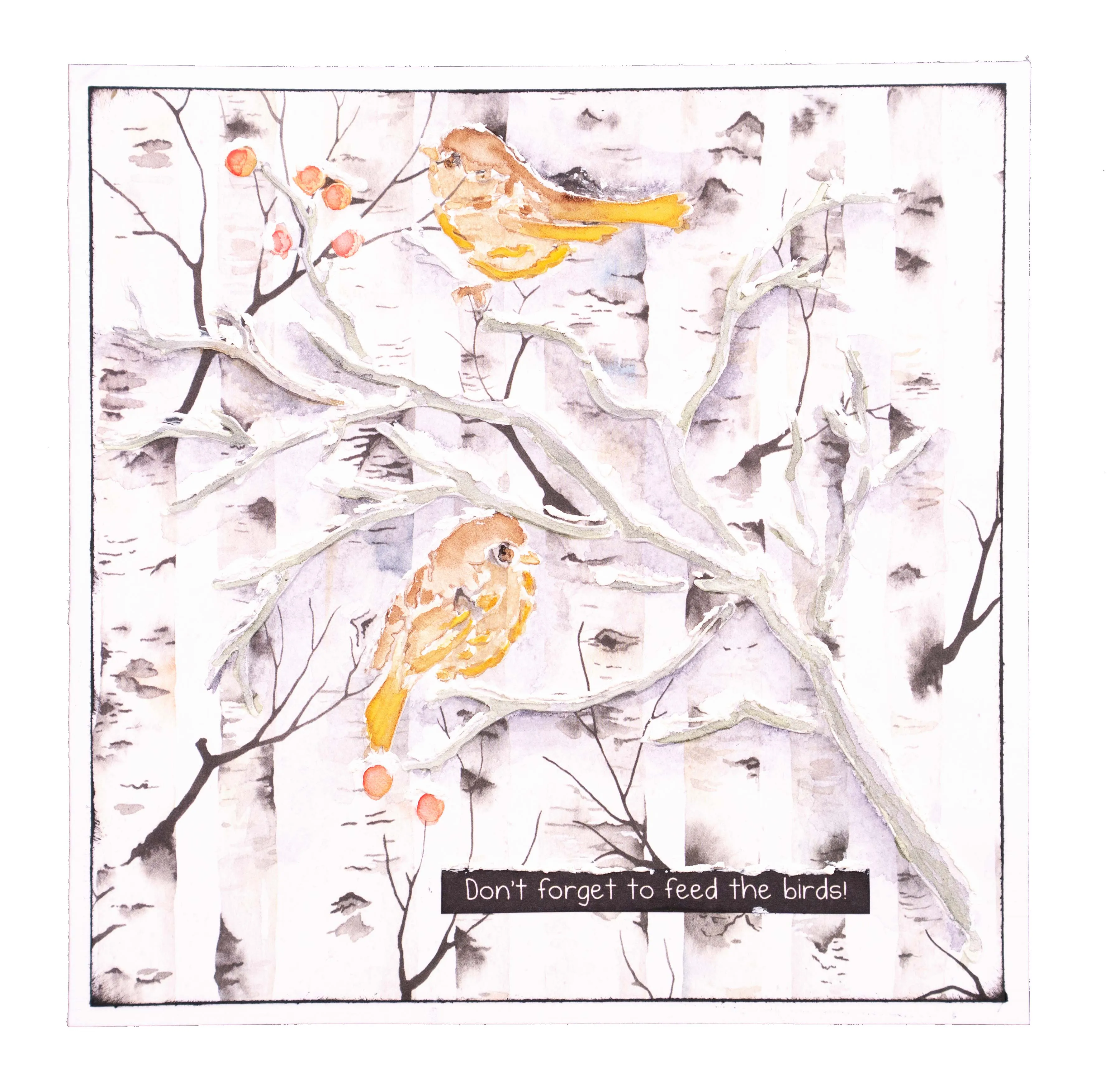 SL Clear Stamp Bird Watching Winter Garden 105x148x3mm 1 PC nr. 161