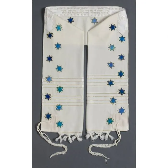 Star Of David Prayer Shawl - 3 Piece Set