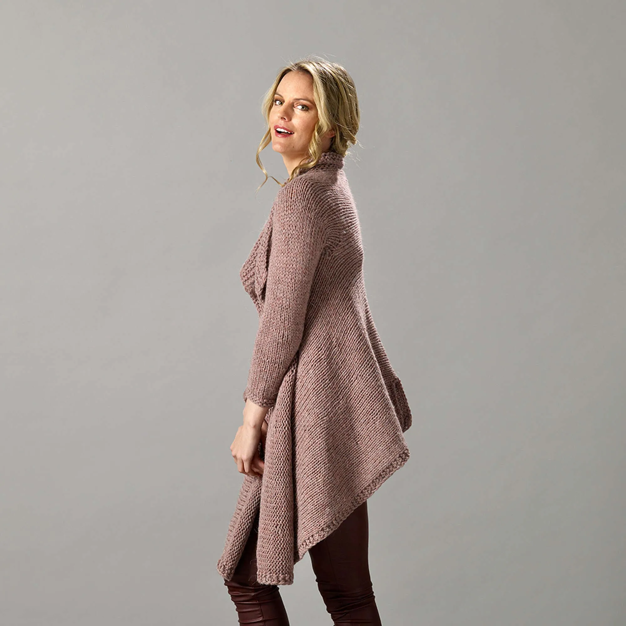 Sugar Bush Sweetheart Collared Knit Shawl Cardigan