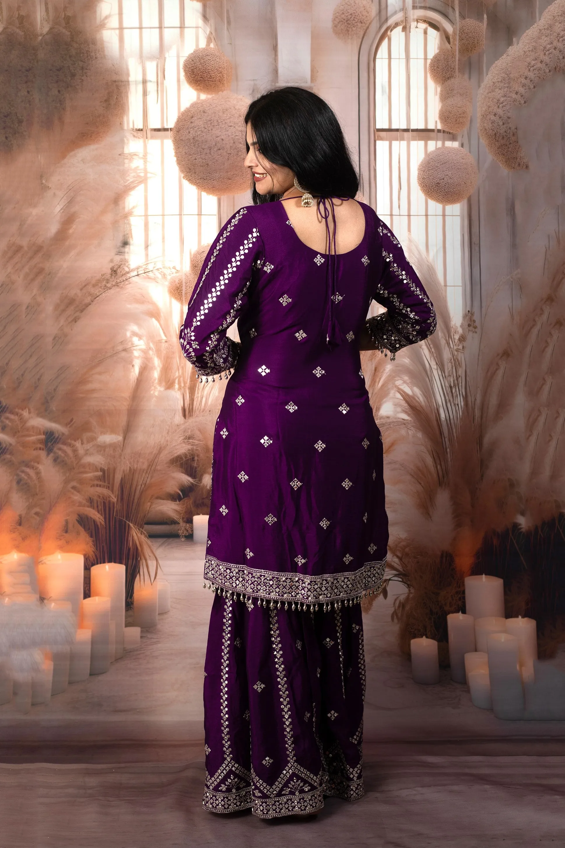 Trendy Purple Color Ladies Suits