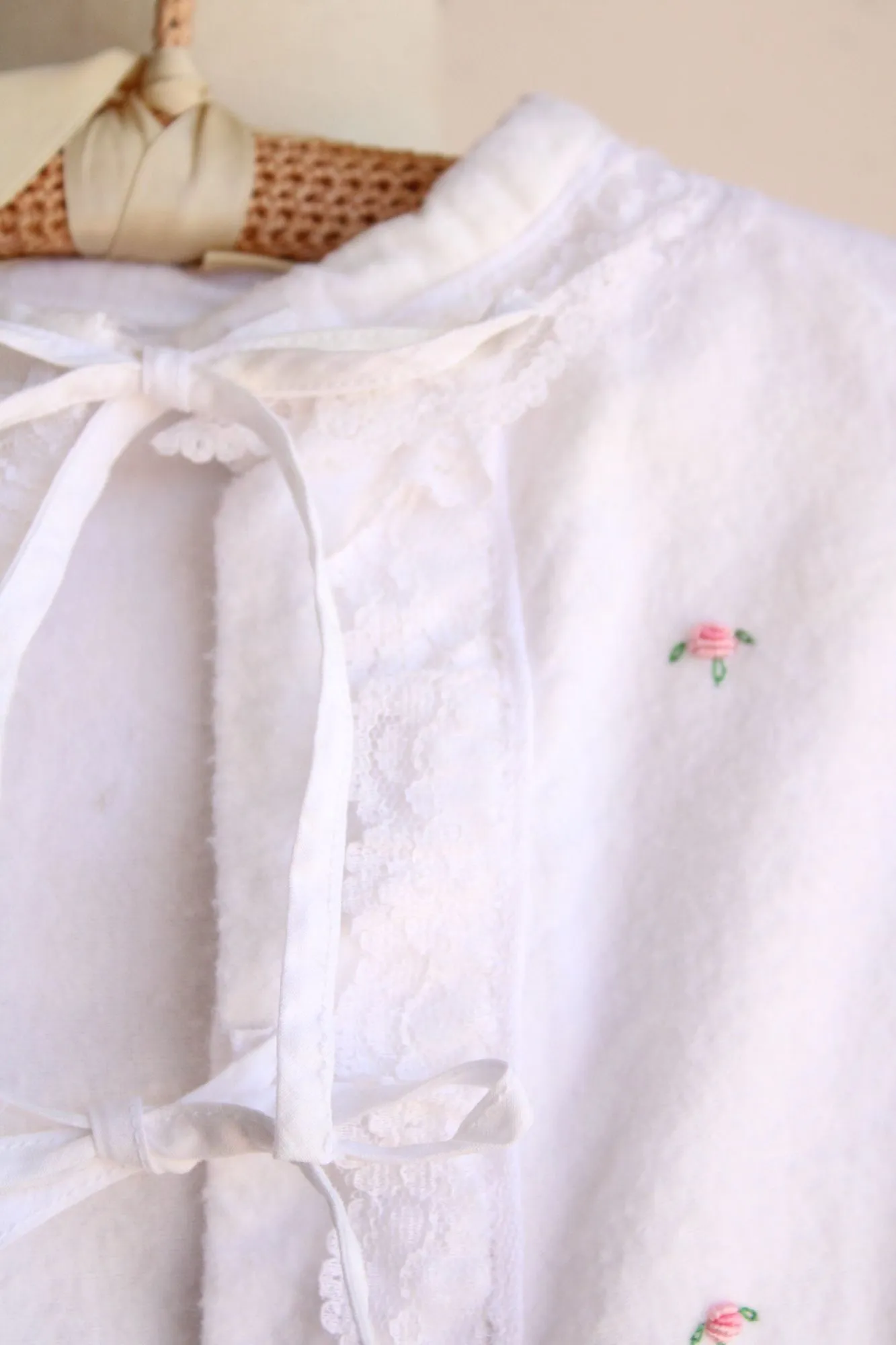 Vintage 1950s 1960s Baby Robe And Nightgown Set