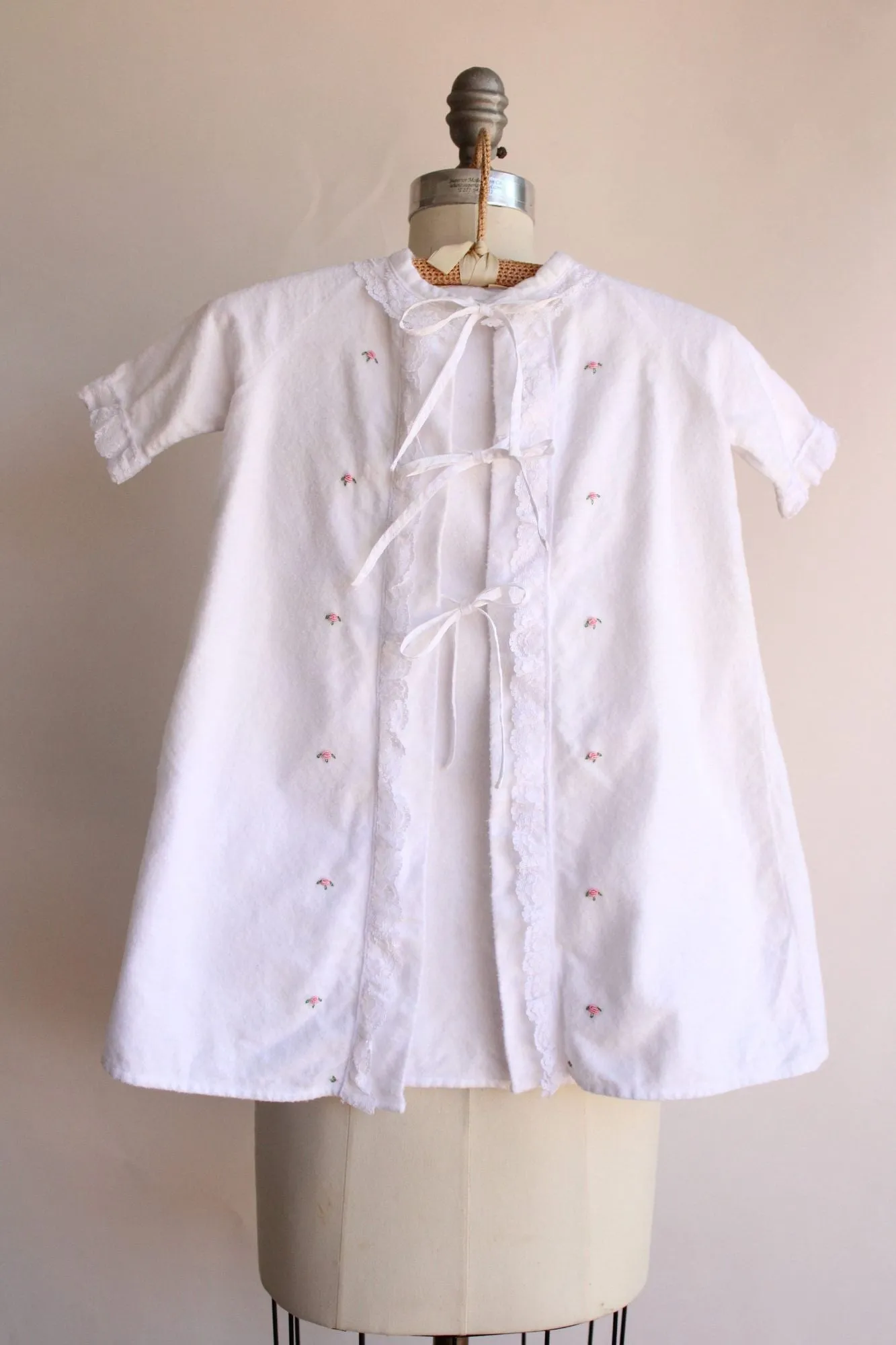 Vintage 1950s 1960s Baby Robe And Nightgown Set