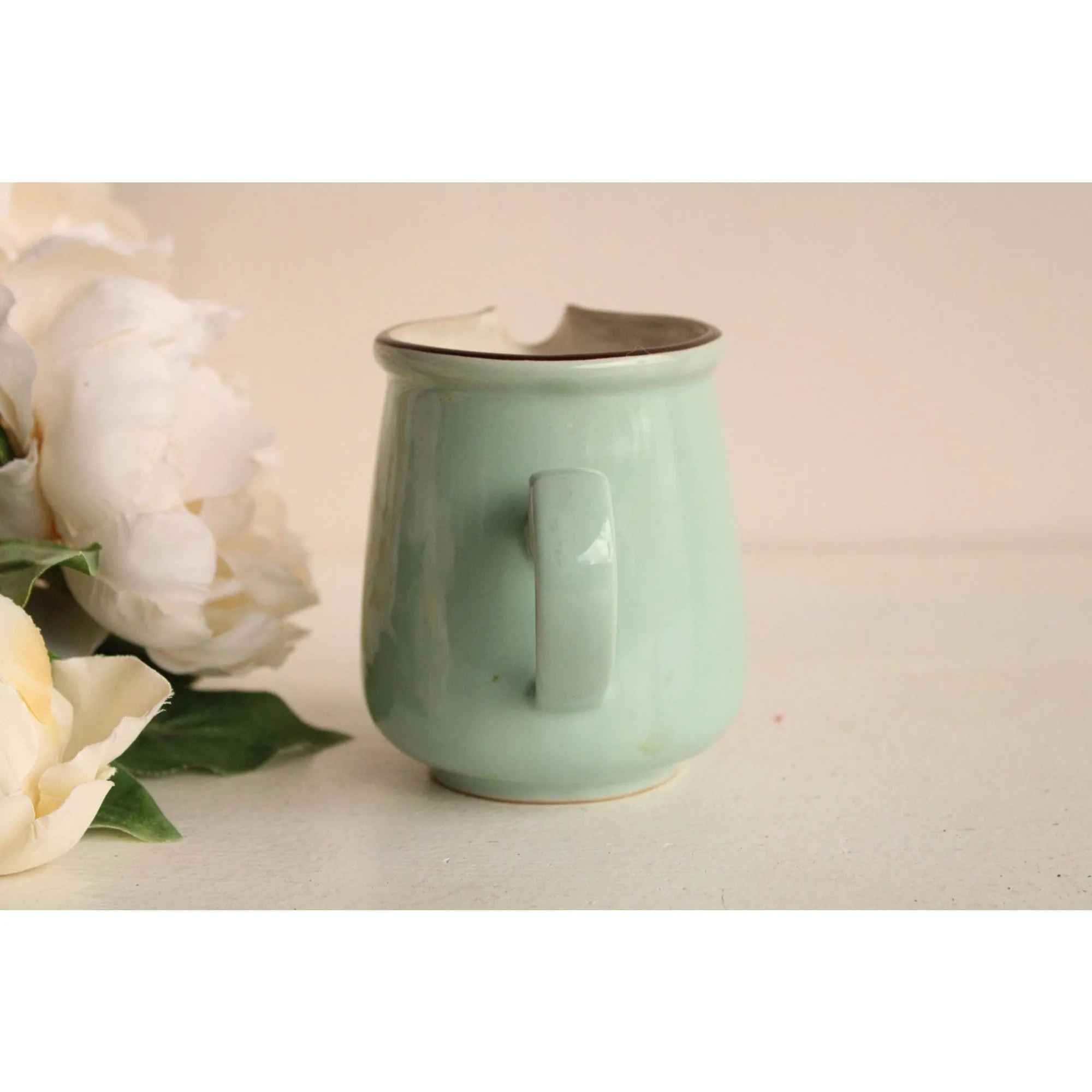 Vintage Robins Egg Blue Stoneware Pitcher