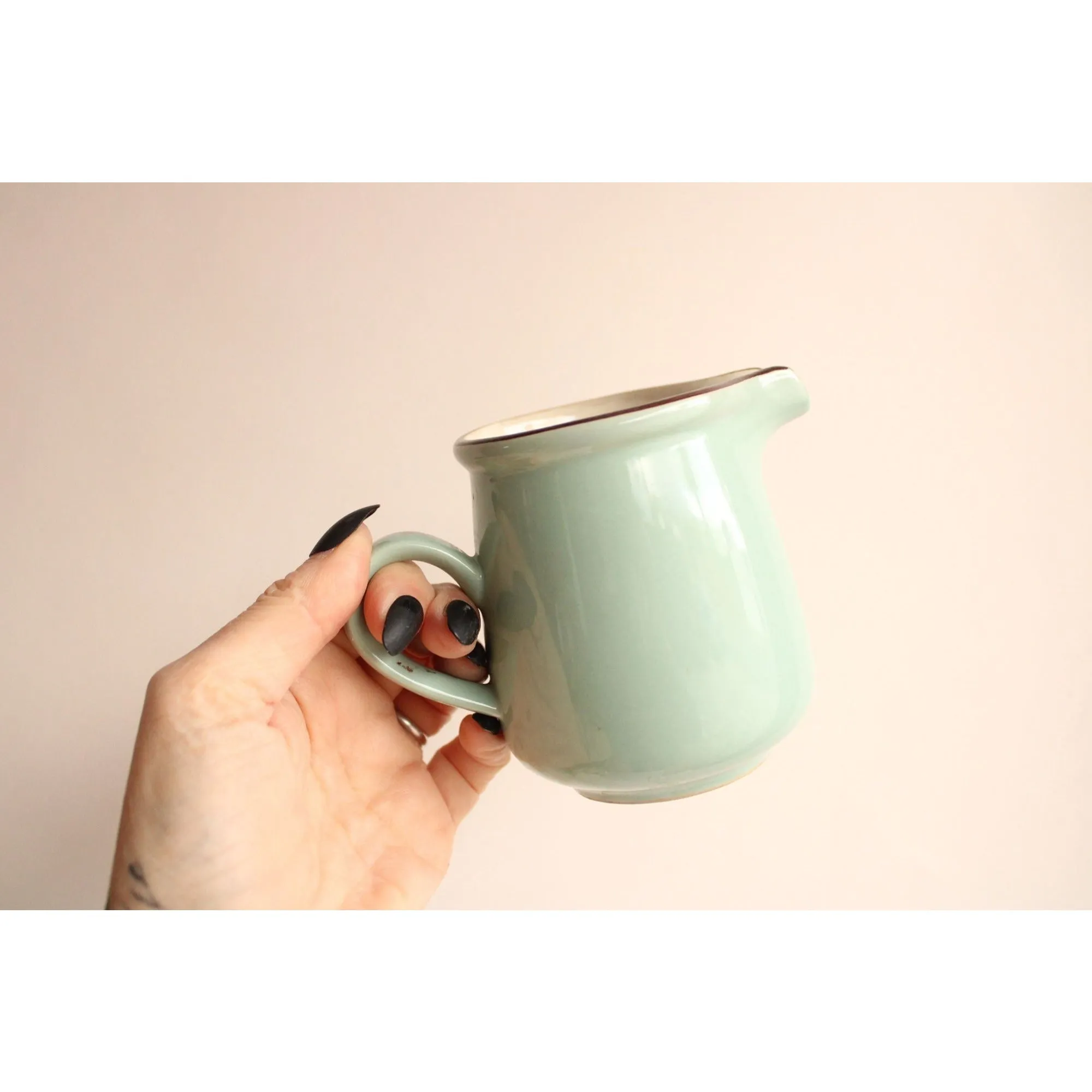 Vintage Robins Egg Blue Stoneware Pitcher