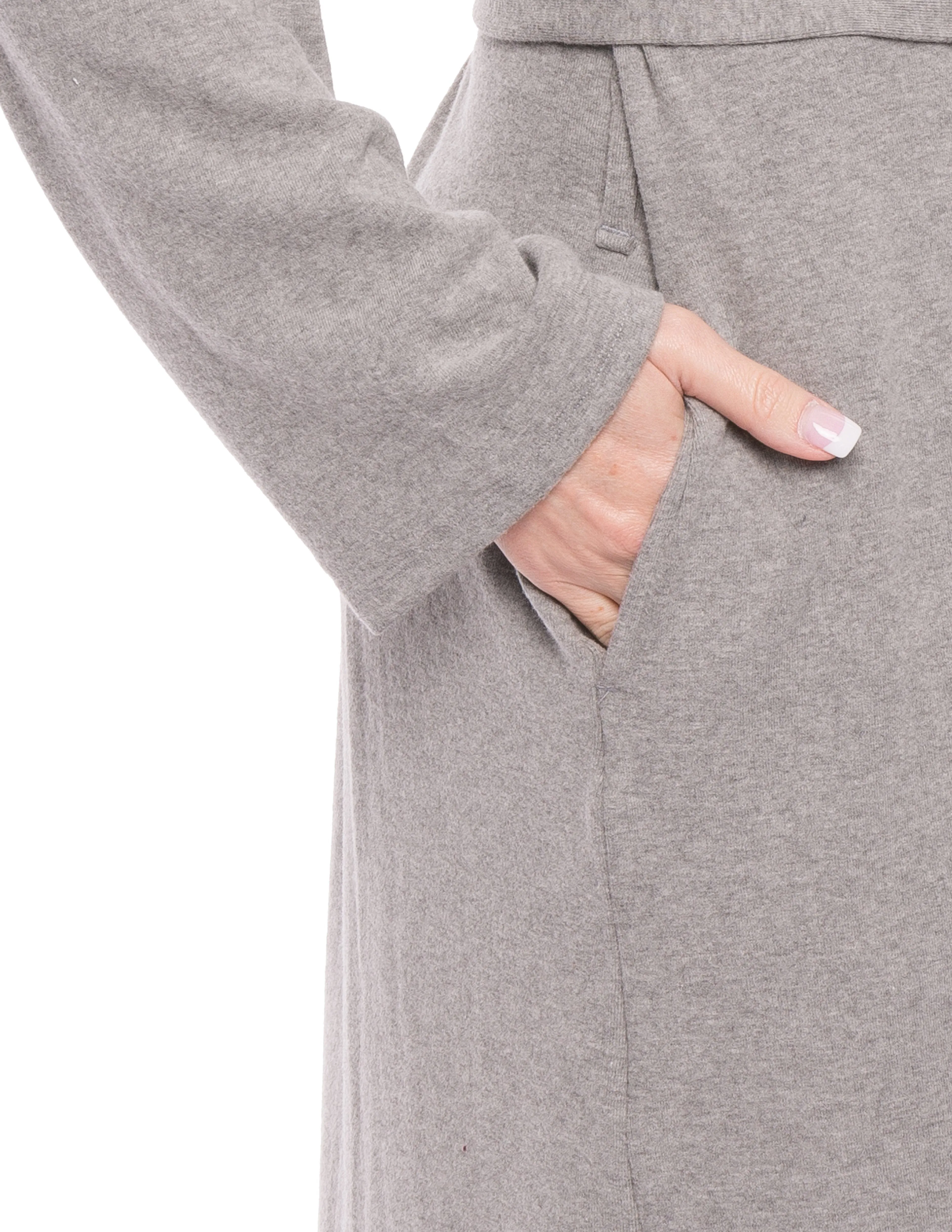 Women's Cozy Rib Knit Jersey Knee-Length Soft Robe